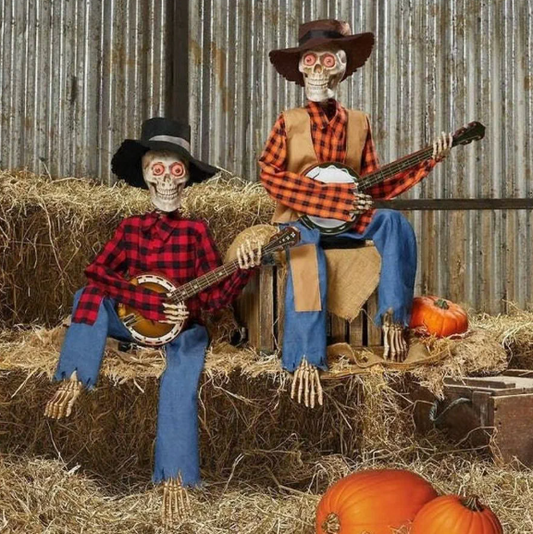 🔥Halloween Pre Sale 49% OFF – 💀Funny Animated Dueling Banjo Skeletons