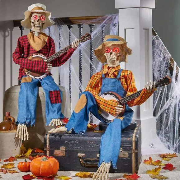 🔥Halloween Pre Sale 49% OFF – 💀Funny Animated Dueling Banjo Skeletons