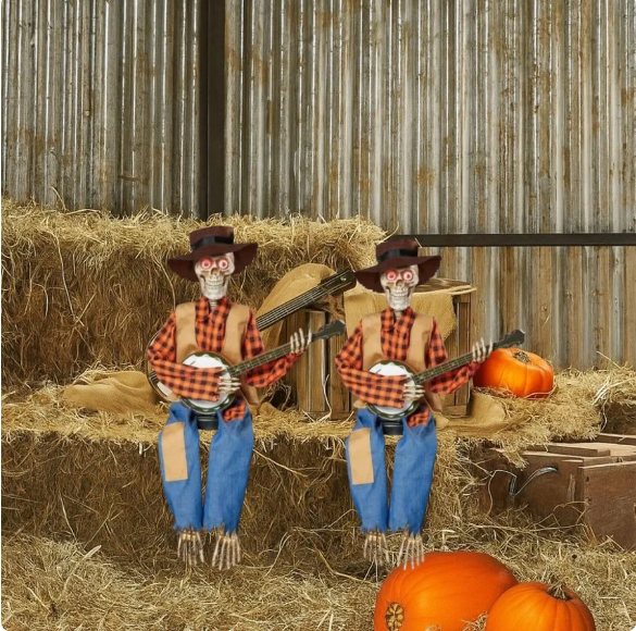 🔥Halloween Pre Sale 49% OFF – 💀Funny Animated Dueling Banjo Skeletons
